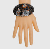 Black and Silver Bracelet Bangle