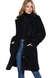 Sherpa Notched Collar Patch Pocket Coat
