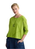 CERYS Asymmetric jersey blouse