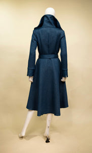 Knit Jacquard A-Line Coat Samuel Dong