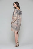 Suede Round Dress with Pockets