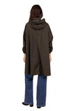 Long Hooded Raincoat Parka