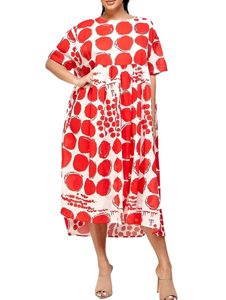 Red White Polka Dot Dress