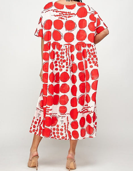 Red White Polka Dot Dress