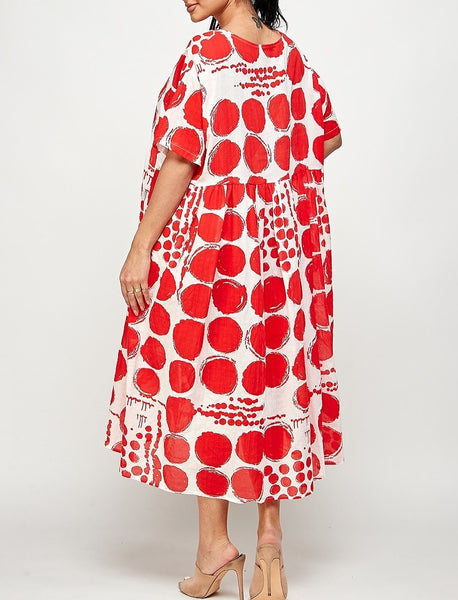 Red White Polka Dot Dress