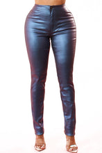 Load image into Gallery viewer, Metallic High Rise Skinny Coated Pants
