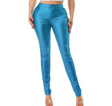 Load image into Gallery viewer, Metallic High Rise Skinny Coated Pants