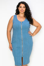 Load image into Gallery viewer, Casual Curvy Denim Dress