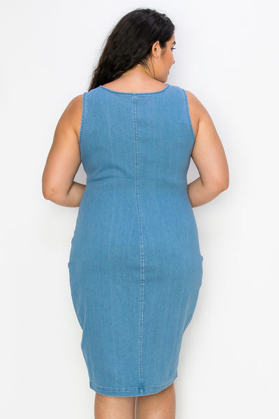 Casual Curvy Denim Dress