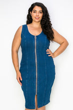 Load image into Gallery viewer, Casual Curvy Denim Dress