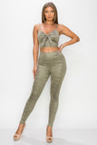 Embossed Leggings Black