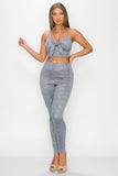 Embossed Leggings Black