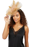 Women Derby Tea Statement Feathered Mesh Fascinator with Dual Function