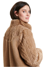 Load image into Gallery viewer, Nikki Jones Reversible Faux Shearling to Cable patterned Faux Fur 8132-607 F25