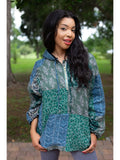 Patchwork Rayon Hoodie