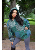Patchwork Rayon Hoodie