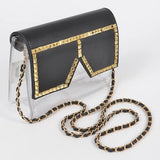 Square Rhinestone Glasses Clear Clutch