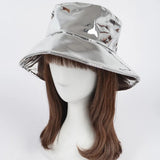 Metallic Faux Leather Bucket Hat