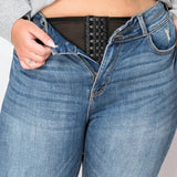Plus Corset High Rise Ankle Length Double Waist Skinny Jeans