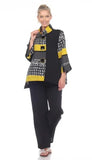 2842-MUS Moonlight Mixed-Media Button Front Jacket - 2842-MUS