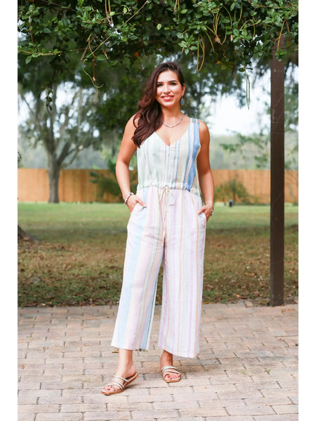 Stripes Chic Patchwork Romper