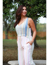 Load image into Gallery viewer, Stripes Chic Patchwork Romper