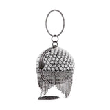 Rhinestone Fringe Accented Evening Bag