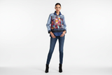DAMEE ABSTRACT PAINTING DENIM PRINT JKT - 5030-MLT