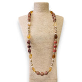 Chunky Terracotta Beaded Necklace | Boho | Statement Jewelry