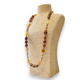 Chunky Terracotta Beaded Necklace | Boho | Statement Jewelry
