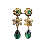 Emerald Green Statemen Earring | Flower | Floral
