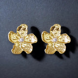 Gold Flower Statement Earring | Stainless Steel | Artisan