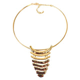 Gold Stainless Steel Geometric Collar Necklace | Statement
