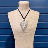 Long Beaded Pendant Cord Necklace | Statement Jewelry | Boho