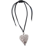 Long Beaded Pendant Cord Necklace | Statement Jewelry | Boho