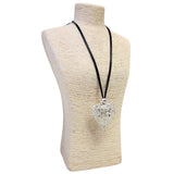 Long Beaded Pendant Cord Necklace | Statement Jewelry | Boho