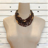 Multi Strand Chunky Stone Bead Statement Necklace | Boho