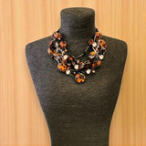 Multi Strand Tortoise Shell Necklace | Statement Jewelry
