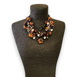 Multi Strand Tortoise Shell Necklace | Statement Jewelry