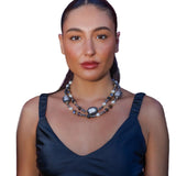 Short Pearl Pavé Station Necklace | Statement Jewelry | Boho