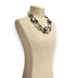 Short Pearl Pavé Station Necklace | Statement Jewelry | Boho