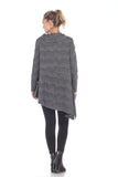 Moonlight Soft Textured Asymmetric Sweater in Black - 2944