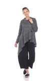 Moonlight Soft Textured Asymmetric Sweater in Black - 2944