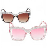 Rhinestone Cat Eye Statement Sunglasses Set