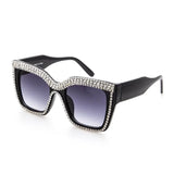 Rhinestone Cat Eye Statement Sunglasses Set