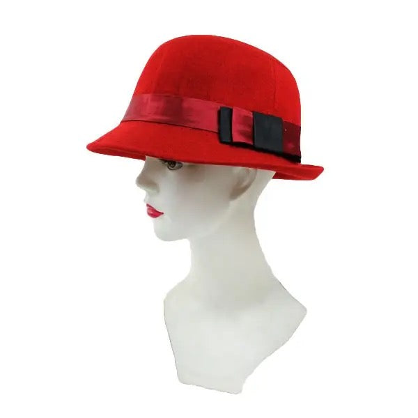 Ribbon Detailed Fedora Styled Bucket Hat