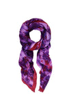 CRINKLED RECTANGULAR FLORAL SCARF