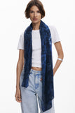 PLEATED RECTANGULAR PAISLEY SCARF