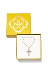 BOXED CROSS CRYSTAL PENDANT NECKLACE