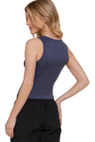 Crew Neck Cut Out Seamless Tank Top
